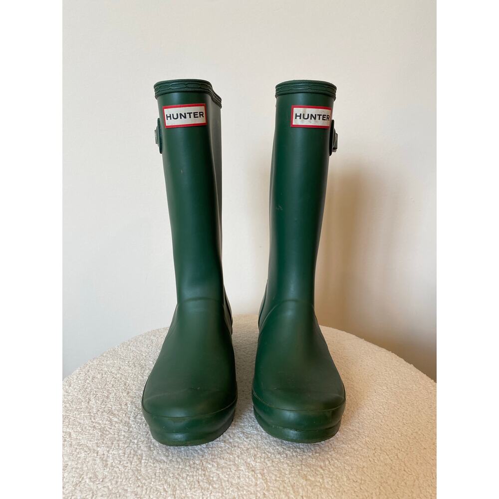 Hunter Kids Green Tall Rain Boots